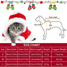 img 3 attached to 🐱 ITESSY Christmas Cat Dog Costumes - Santa Cloak Cape with Hat for Small Dogs, Pet Cosplay Party Dressing Up Outfits Apparel for Puppies and Kittens