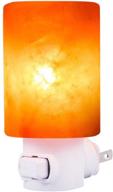 🔮 betus natural crystal himalayan salt wall lamp - air purifying night light with 360° rotatable plug and 7w bulb - cylindrical shape логотип