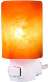 img 4 attached to 🔮 Betus Natural Crystal Himalayan Salt Wall Lamp - Air Purifying Night Light with 360° Rotatable Plug and 7W Bulb - Cylindrical Shape