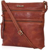👜 small leather crossbody purse for women - long shoulder sling crossover casual handbag logo