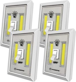 img 4 attached to 🔦 Kasonic 200 Lumen COB LED Night Light Switch - Cordless, Battery Operated (4 Pack) for Under Cabinet, Shelf, Closet, Garage, Kitchen, Stairwell, and More
