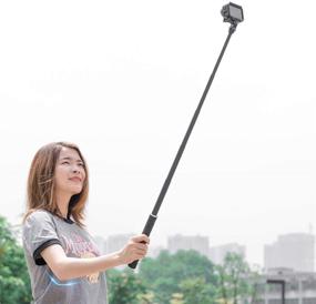 img 2 attached to 📷 Premium TELESIN Ultralight Carbon Fiber Selfie Stick: Ideal for GoPro Hero, DJI OSMO Action, Insta360, AKASO, and More!