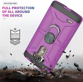 img 1 attached to 📱 YmhxcY LS770-ZS Purple Phone Case Compatible with G Stylo/G4 Stylus (Not LG G4) - 360° Rotating Ring Kickstand, Dual-Layer Shockproof Design, HD Screen Protector