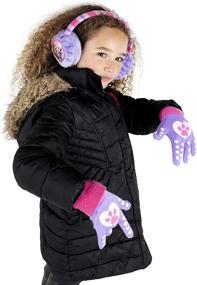 img 3 attached to 🧤 Kids Winter Earmuffs and Gloves Set, Paw Patrol Skye and Everest Theme, Purple, Ages 4-7