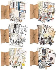 img 4 attached to Vintage Scrapbooking Stickers: 180Pcs Supplies Kit for DIY Antique Retro Journaling and Crafts