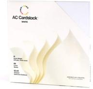 📦 premium 12x12-inch white ac cardstock pack by american crafts | 60 sheets heavyweight textured white cardstock included logo