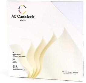 img 1 attached to 📦 Premium 12x12-inch White AC Cardstock Pack by American Crafts | 60 Sheets Heavyweight Textured White Cardstock Included