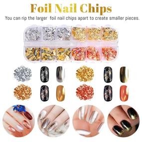 img 1 attached to 🌸 Dried Flowers Nail Art: Enhance Your Nail Designs with 24 Mini Real Dry Flowers & Foil Nail Chips (2 Boxes)