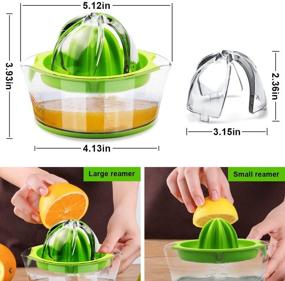 img 1 attached to 🍋 Vanleonet Lemon Squeezer Citrus Juicer with Strainer: Manual Lime Press with Built-in Measuring Cup - Green