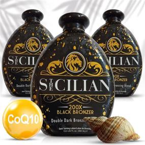 img 2 attached to 🌞 The Sicilian 200X Dark Black Bronzer Tanning Lotion – Premium Self-Tanner for Radiant Skin – Progressive Bronzing & Sunless Tan – Opulent Sunless Body Lotion Nurtures Skin