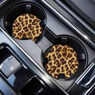 🐆 leopard coasters: absorbent fingertip accessories for food service equipment & supplies логотип