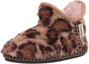 img 4 attached to Cozy up with Dearfoams Unisex-Child Charlotte Faux Fur Bootie Slippers!
