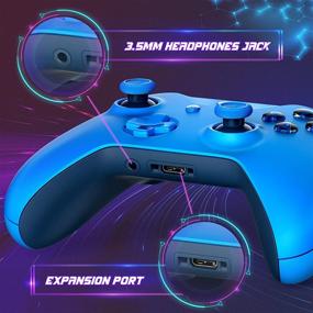 img 3 attached to 🎮 W&amp;O Xbox One and Xbox One S/X Wireless Game Controller Compatible with Windows 7/8/10 (Blue)
