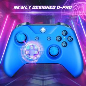 img 2 attached to 🎮 W&amp;O Xbox One and Xbox One S/X Wireless Game Controller Compatible with Windows 7/8/10 (Blue)