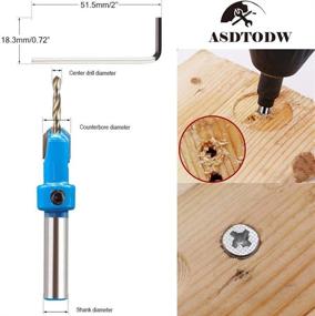 img 2 attached to 🔨 Enhanced Precision Wood Adjustable Countersink Drill Bit Set: 6 Sizes, 2-inch