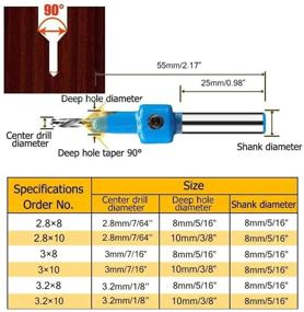 img 1 attached to 🔨 Enhanced Precision Wood Adjustable Countersink Drill Bit Set: 6 Sizes, 2-inch