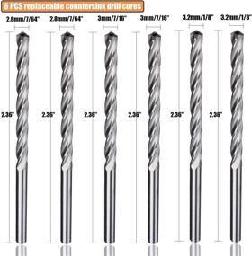 img 3 attached to 🔨 Enhanced Precision Wood Adjustable Countersink Drill Bit Set: 6 Sizes, 2-inch