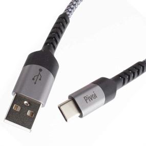 img 4 attached to Высокоскоростной кабель Pivoi USB к типу C для передачи данных, совместимый с Samsung Galaxy S10/S10+, S9/S9+, S8/S8+, Sony Xperia XZ, Google Pixel - 1 упаковка