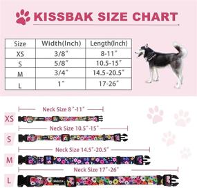 img 1 attached to 🐶 KISSBAK Personalized Dog Collar for Small-Medium-Large Dogs - Cute Floral Design, Soft Adjustable Collar for Girl Puppies