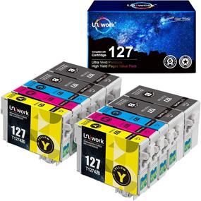 img 4 attached to Uniwork Remanufactured Ink Cartridge Replacement for Epson 127 127XL T127 for Workforce 545 845 645 WF-3540 WF-3520 WF-7010 WF-7510 WF-7520 NX530 NX625 Printer tray - Pack of 4 Black, 2 Cyan, 2 Magenta, and 2 Yellow Cartridges