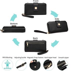 img 1 attached to XB Wristlet Handbags Crossbody Cellphone Women's Handbags & Wallets in Wristlets