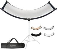 📸 fudesy 67x24-inch curved clamshell light reflector/diffuser for photography studio shooting - black/silver/white/gold reflectors, with carry bag logo