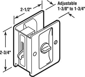 img 1 attached to 🔒 Pack of 1 Chrome Plated Prime-Line MP6773 Pocket Door Privacy Lock with Pull