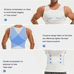 img 2 attached to Tailong Men's Compression Shirt: Ultimate Body Shaper Slimming Vest for Tight Tummy - Underwear Tank Top