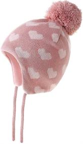 img 4 attached to 🧸 Children's Fleece Earflap Knit Hat - Essential Winter Accessories for Girls in Chilly Weather