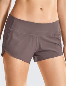 img 3 attached to CRZ YOGA Women's Low-Rise Quick-Dry Active Running Shorts - 2.5 Inches - Workout Sports