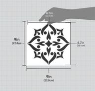 studior12 mandala spade stencil: xlg reusable mylar template for diy vintage flower pattern wall 🎨 art, rustic bohemian home decor, bedroom, dorm, crafting, and painting wood signs on fabric – select size logo