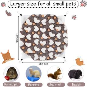 img 2 attached to 🐾 Small Animal Hanging Hammock - 2 Pack- Guinea Pig, Rat, Hamster, Ferret, Chinchilla, Parrot, Sugar Glider, Squirrel Play Toy Bed