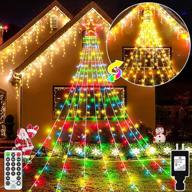 outdoor christmas decorations 344 led star lights easy installation &amp логотип