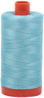 aurifil mako cotton thread solid in light turquoise - 50wt, 1422yds logo
