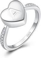 925 sterling silver heart initial cremation urn ring: meaningful memorial keepsake & jewelry gift for ashes of loved ones logo