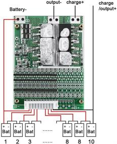 img 2 attached to 🔋 Akozon 10S BMS Плата защиты с балансировкой, радиатором для 18650 литий-ионной батареи: 35A 36V - улучшеная вариация, оптимизированная для поисковой оптимизации.