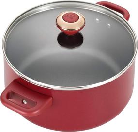 img 3 attached to 🍳 Paula Deen 17-Piece Red Cookware Set with Signature Dishwasher-Safe Nonstick Pots and Pans
