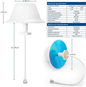 img 3 attached to Dome Ceiling Antenna: Enhance Cell Phone Signal Booster Router Gateway with Omni-Directional Indoor Antenna, Wide Band Mount Dome Antenna (698 to 2700 MHz)