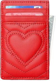 img 4 attached to Women's Black Quilted Leather Holder Wallet - Stylish Handbags & Wallets