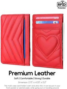 img 3 attached to Women's Black Quilted Leather Holder Wallet - Stylish Handbags & Wallets