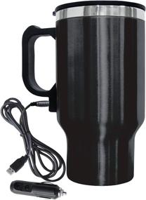 img 4 attached to 🥤 Brentwood CMB-16B Portable 12V Heated Travel Mug - 16oz Stainless Steel, Black