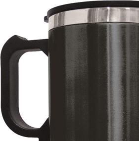 img 1 attached to 🥤 Brentwood CMB-16B Portable 12V Heated Travel Mug - 16oz Stainless Steel, Black