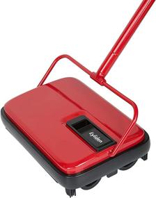 img 4 attached to Eyliden Carpet Sweeper, Mini Size Lightweight Hand Push Carpet Sweepers - Noise-Free, Non-Electric - Effortless Manual Sweeping, Compact Automatic Broom Ideal for Carpet Cleaning (Red)