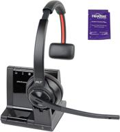 🎧 wireless dect headset system bundle with headset advisor wipe plantronics savi 8210 - pc, mobile, and desk phone compatible logo