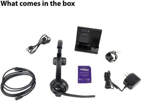 img 2 attached to 🎧 Wireless DECT Headset System Bundle with Headset Advisor Wipe Plantronics Savi 8210 - PC, Mobile, and Desk Phone Compatible