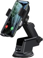 📲 zc gel wireless car charger mount, qi fast charging auto-clamp windshield dashboard & vent car phone holder for all qi-enabled phones logo