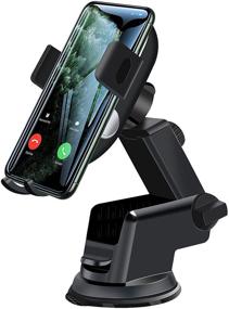 img 4 attached to 📲 ZC GEL Wireless Car Charger Mount, Qi Fast Charging Auto-Clamp Windshield Dashboard & Vent Car Phone Holder for All QI-Enabled Phones