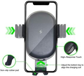 img 2 attached to 📲 ZC GEL Wireless Car Charger Mount, Qi Fast Charging Auto-Clamp Windshield Dashboard & Vent Car Phone Holder for All QI-Enabled Phones