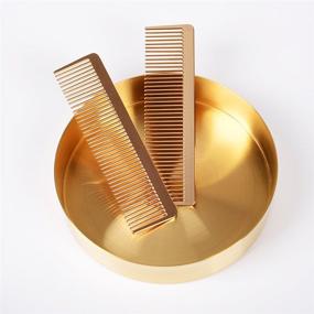 img 1 attached to 🔶 Grtdrm Portable Metal Comb: Stylish Pocket-Sized Golden Hair Comb for Women, Men & Unisex