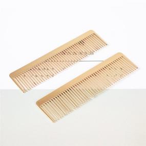 img 2 attached to 🔶 Grtdrm Portable Metal Comb: Stylish Pocket-Sized Golden Hair Comb for Women, Men & Unisex